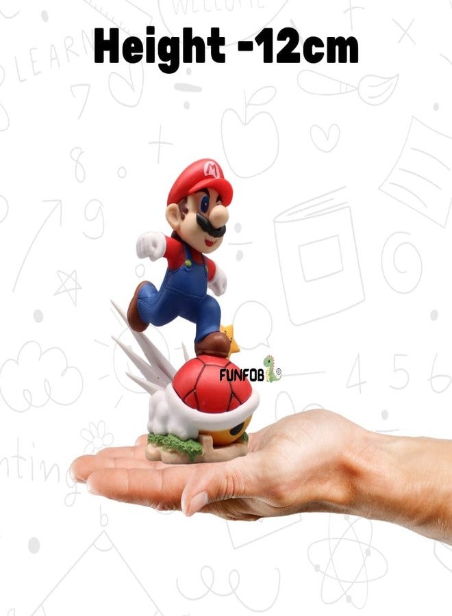 FUNFOB Cartoon Toys Action Figures Height -12CM Mario Action Figure Collectible Gifting PVC Multicolour | Ma-Rio Star Up - Image 3